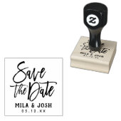 Save the Date Moderne Pinselschrift benutzerdefini Gummistempel (Stempel)