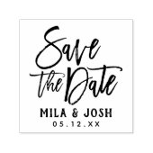 Save the Date Moderne Pinselschrift benutzerdefini Permastempel (Design)