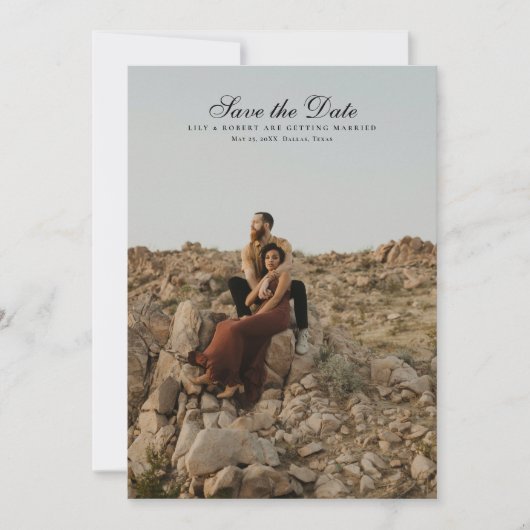 Save the Date Moderne Romantische Foto-Bildkarte (Vorderseite)