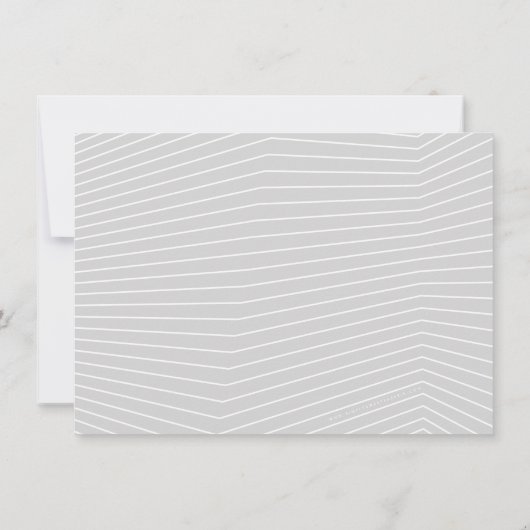 SAVE THE DATE moderne, schlichte Grenze cool grau Einladung (Rückseite)