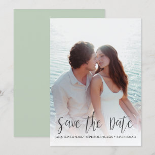 Save the Date Moderne, stilvolle Kalligraphie w Fo Einladung