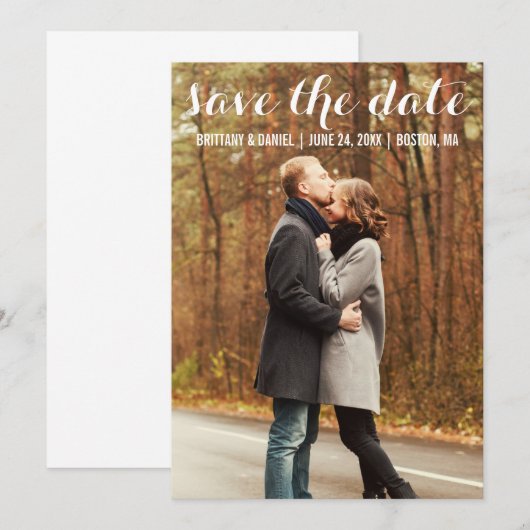 Save the Date Moderne Verlobung Card WBL (Vorne/Hinten)