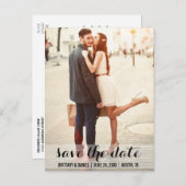 Save the Date Moderne Verlobung Postcard LB Postkarte (Vorne/Hinten)