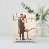 Save the Date Moderne Verlobung Postcard LB Postkarte (Stehend Vorderseite)