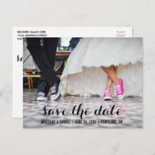 Save the Date Moderne Verlobung Postcard SCB Postkarte (Vorne/Hinten)