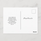 Save The Date | Moderne vier FotoCollage Postkarte (Rückseite)