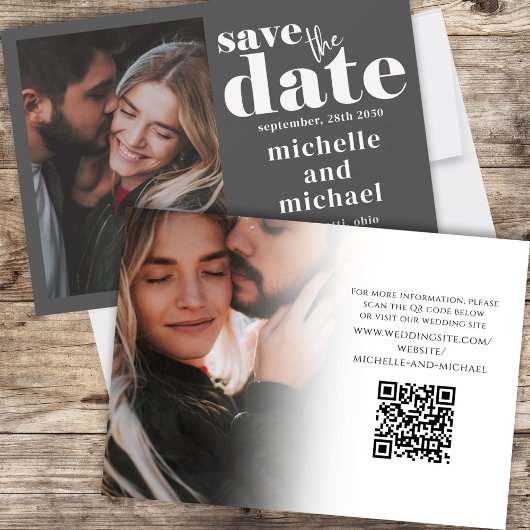 Save the Date Moderne Website zum Foto Hochzeiten