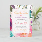 Save The Date | Moderner Aquarellgarten (Stehend Vorderseite)