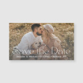 Save the Date moderner Drehbuch-Foto-Magnet Magnetkarte (Vorderseite)