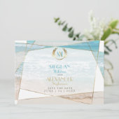 Save The Date | Moderner geometrischer Strand für (Stehend Vorderseite)