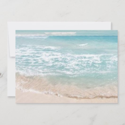 Save The Date | Moderner geometrischer Strand für (Rückseite)