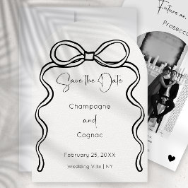 Save the Date Modernes Bow Arch Wedding Foto Einladung