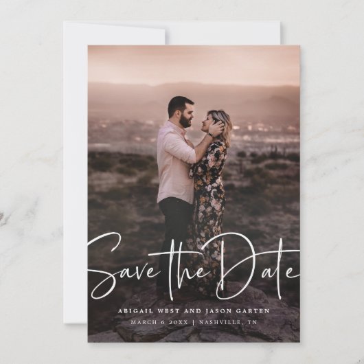 Save the Date Modernes Foto (Vorderseite)