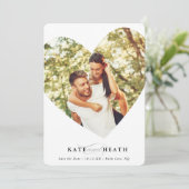 SAVE THE DATE modernes Foto Einladung (Stehend Vorderseite)