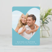 SAVE THE DATE modernes Foto Einladung (Stehend Vorderseite)