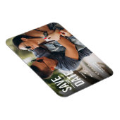 Save the Date Modernes Foto Magnet (Rechte Seite)