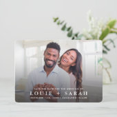 SAVE THE DATE modernes Foto minimalistisches Typüb Einladung (Stehend Vorderseite)