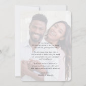 SAVE THE DATE modernes Foto mit elegantem Rahmen Einladung (Rückseite)