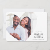 SAVE THE DATE modernes Foto mit elegantem Rahmen Einladung (Vorderseite)