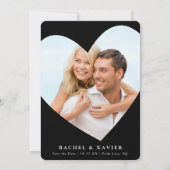 SAVE THE DATE modernes Foto niedlicher Herzrahmen  Einladung (Vorderseite)