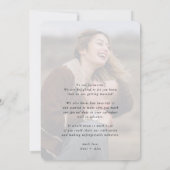 SAVE THE DATE modernes Foto-Overlay Einladung (Rückseite)