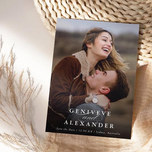 SAVE THE DATE modernes Foto-Overlay Einladung