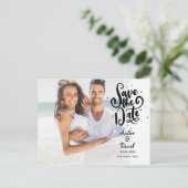 Save the Date Modernes Foto Postkarte (Stehend Vorderseite)
