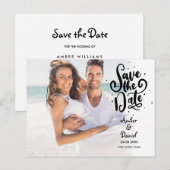 Save the Date Modernes Foto Postkarte (Vorne/Hinten)