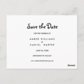 Save the Date Modernes Foto Postkarte (Rückseite)