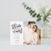 Save the Date Modernes Foto Postkarte (Stehend Vorderseite)
