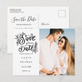 Save the Date Modernes Foto Postkarte (Vorne/Hinten)
