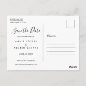 Save the Date Modernes Foto Postkarte (Rückseite)