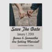 Save the Date Modernes Foto und Text Pergament Einladungen (Vorderseite)