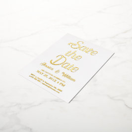 Save the Date Modernes Fotoleitermuster 3 Folie Einladungspostkarte