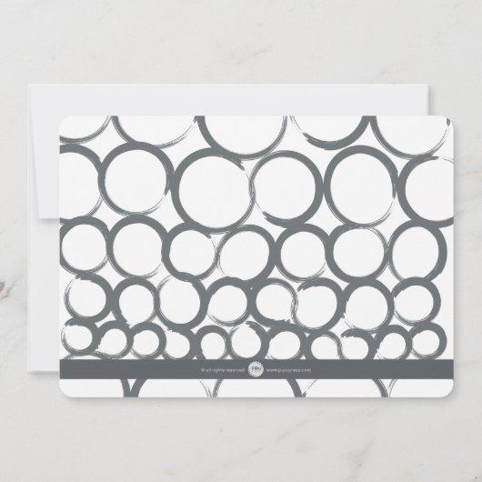 Save the Date Modernes Grau (Rückseite)