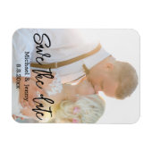 Save the Date, modernes handgeschriebenes Hochzeit Magnet (Horizontal)