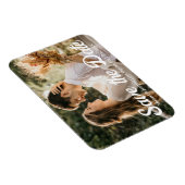 Save the Date modernes handgeschriebenes Hochzeits Magnet (Rechte Seite)