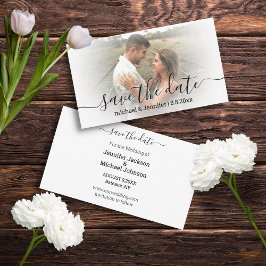 Save the Date modernes kalligrafisches HochzeitsFo Mitteilungskarte