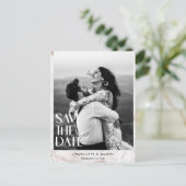 Save The Date! Modernes Marmor 1 Foto Postkarte (Stehend Vorderseite)