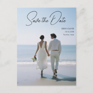 Save The Date! Modernes Marmor 1 Foto Postkarte