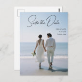 Save The Date! Modernes Marmor 1 Foto Postkarte (Vorne/Hinten)