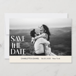 Save The Date! Modernes Minimalistisches 1 Foto Dankeskarte