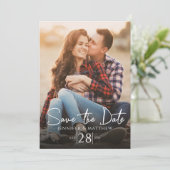 Save the Date Modernes Minimalistisches Foto (Stehend Vorderseite)