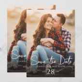 Save the Date Modernes Minimalistisches Foto (Vorne/Hinten)