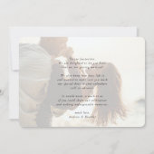 SAVE THE DATE modernes minimalistisches Foto-Overl Einladung (Rückseite)