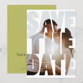 Save the Date Modernes Personalisiertes Foto Ankündigung