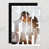 Save the Date Modernes Personalisiertes Foto Ankündigung (Vorne/Hinten)