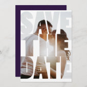 Save the Date Modernes Personalisiertes Foto Ankündigung (Vorne/Hinten)
