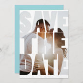 Save the Date Modernes Personalisiertes Foto Ankündigung (Vorne/Hinten)