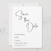 Save the Date Modernes Script-Hochzeitsszenario-Fo Einladung (Vorderseite)
